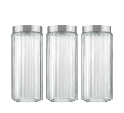 Kit com 3 Potes Redondos Collection 2,2L